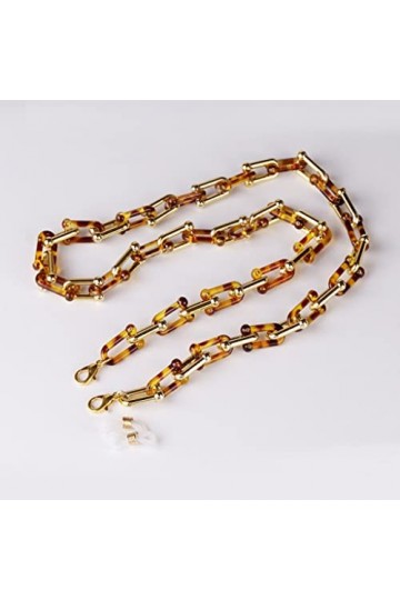 TKFDC Chaîne de lunettes acryliques for femmes coutures lunettes de soleil Sangles filles hommes lunettes de cordon Color : 