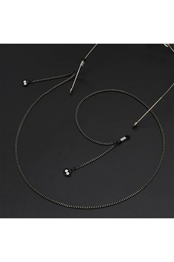 SUNMME Lunettes de Soleil Corde Longe Mode Noir Pendentif chaîne Lunettes de Soleil avec chaîne de Lunettes