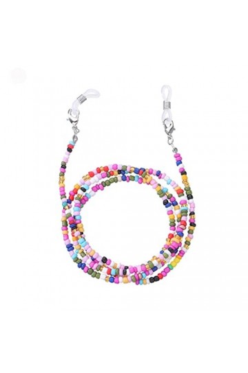 SDFGH Boho Accrocher Chaînes Titulaire for Filles Garçons Perlé Coloré Collier Lunettes Cordon Lanière Enfants Étudiant Cou C