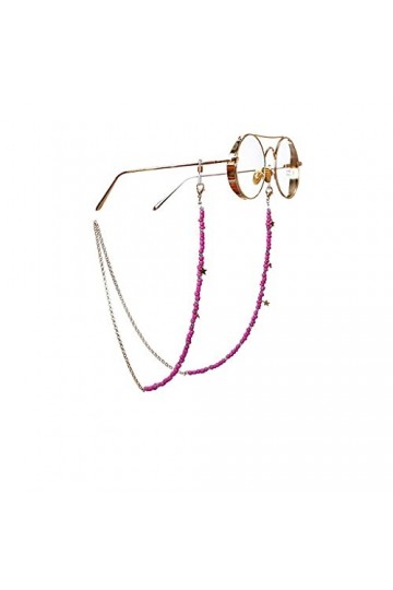 TKFDC Bohemian Bead Lunettes Chaînes Star Tassel Pendentif Tassel Pendentif Cuivre Lanière Chaîne Lunettes de soleil Tenir Sa