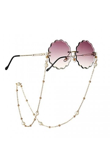 WJCCY Porte-chaîne de lunettes pour femmes Perle Perle Chaîne Lanière Lanyard Lunettes Sangle Lunettes de soleil Cordes Casua