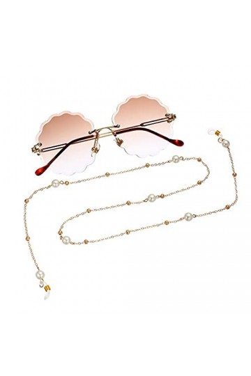WJCCY Porte-chaîne de lunettes pour femmes Perle Perle Chaîne Lanière Lanyard Lunettes Sangle Lunettes de soleil Cordes Casua