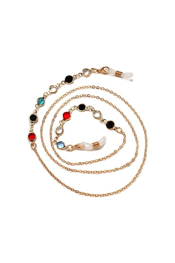 JJZXD Sangle Support Lunettes de Soleil lanière Collier accrocher sur Le Cou Lunettes Femmes Hommes Lunettes chaîne Color : 