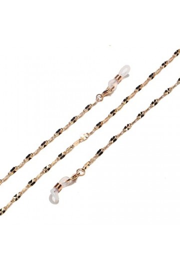 SUNMME À la Mode et Facile à Perdre la chaîne de Lunettes en métal de Cordon de Lunettes de chaîne de lèvre imprimée par Or d