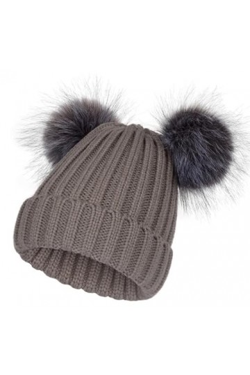 Bonnet Femme Hiver Chaud Coton Pompon Poil Adulte Fantaisie Casquette Chapeau Polaire Beanie Velours Epais Peluche Satin Mode