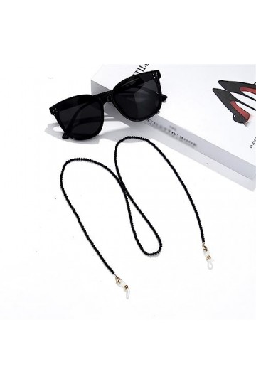 Sweden Chaîne de lunettes en cristal artificiel pour femme, Argenté, Light Grey