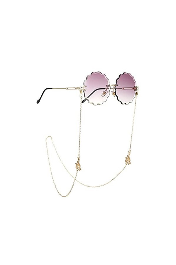 YANYUESHOP Chaîne de Lunettes pour Femmes Fleurs Longe Mode Lunettes Sangle Lunettes de Soleil Cordons Casual Lunettes Access