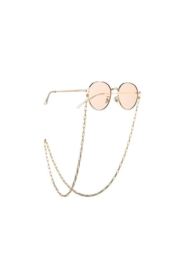 FIDDAA Chaînes de Lunettes Porte-chaînes for Femmes Hommes Collier à maillons en Or Autour du Cou Lunettes Masque chaîne Long