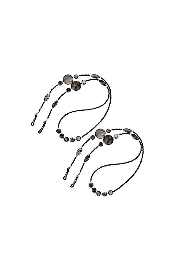 OQHAIR Lunettes chaîne coquille perles femmes lanière support sangle lunettes de soleil retenue D 70 