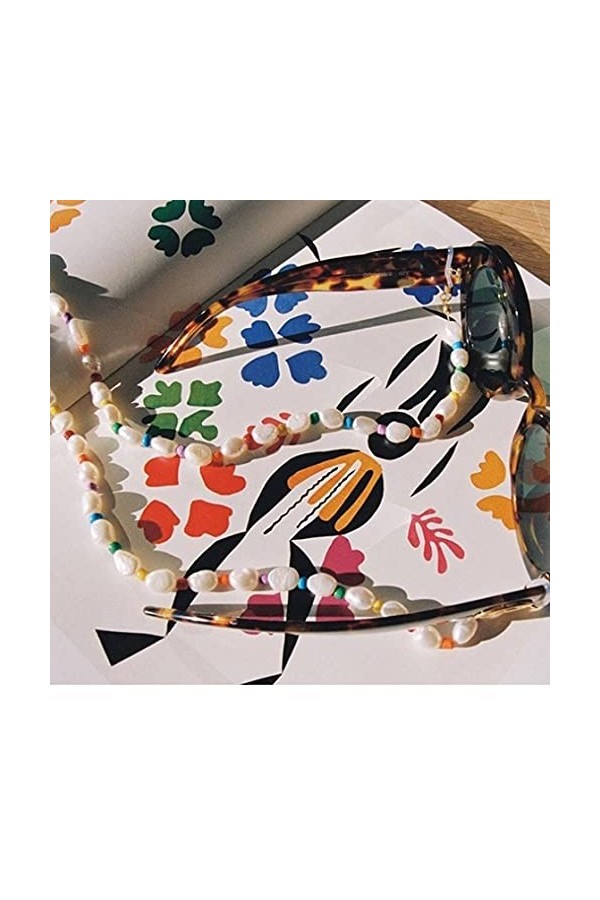 YANYUESHOP Couleur mélangée Imitation Perle Lunettes Chaîne Femmes Lunettes De Soleil Accessoires Multifonction Anti-Perte Ca