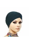 SJTJSPX Bonnet Turban Femme Chapeau Musulman ÉLastique Bonnet de Nuit Croisé Bonnet Chimio Casquette de Perte de Cheveux Canc