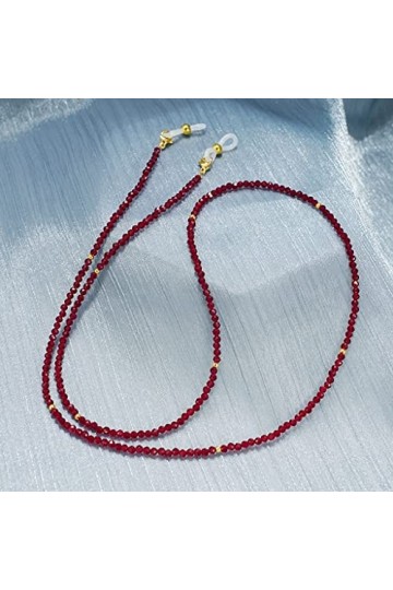 TKFDC Collier chaîne de lunettes for femme - Lanière de lunettes de soleil en perles acryliques autour du cou Color : B, Siz