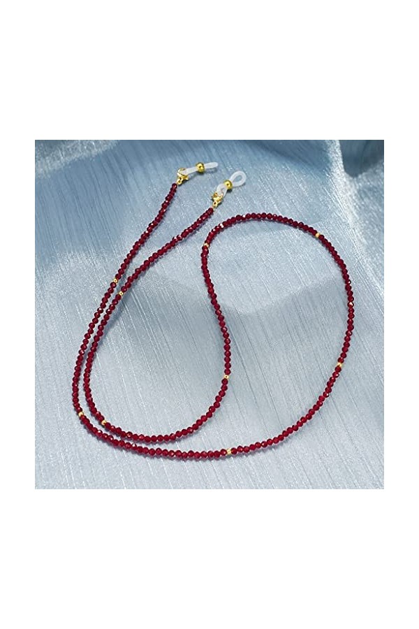 TKFDC Collier chaîne de lunettes for femme - Lanière de lunettes de soleil en perles acryliques autour du cou Color : B, Siz