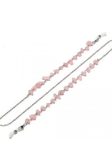 LHLLHL Chaîne en Poudre de Cristal Pas Facile à estomper Chaîne de Lunettes à la Main Color : Argento, Size : 70cm 