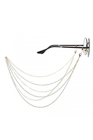 GJRFYJ LANYARD MULTI-COUCHES GLASSION GLANES GOLD COULEUR COULEURS VERREES SANGES SUNGLASSES CORDONS CORRES CASSAL VERRES Acc