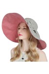 iHomey Chapeau de Soleil en Coton Léger et Compressible Chapeau de Soleil Souple en Forme de Flasque Réversible UPF 50+ Chape