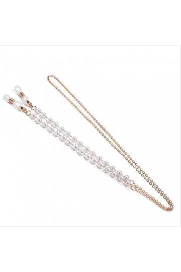 WJCCY Chaîne de lunettes de lecture pour femmes de lunettes de soleil en métal Cordes décontractées Perles Perles Chaîne de l