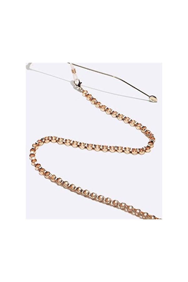 SUNMME Corde à Lunettes en métal Or Ressort épais chaîne de Lunettes à la Main