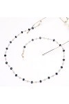 8mm Cristal Perle Or Chaîne De Lunettes De Soleil Lunettes De Soleil Corde De Lunettes Anti-Perte Et Anti-Chute