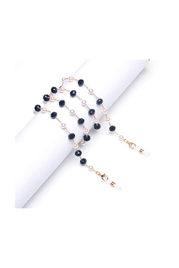 8mm Cristal Perle Or Chaîne De Lunettes De Soleil Lunettes De Soleil Corde De Lunettes Anti-Perte Et Anti-Chute