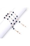 8mm Cristal Perle Or Chaîne De Lunettes De Soleil Lunettes De Soleil Corde De Lunettes Anti-Perte Et Anti-Chute