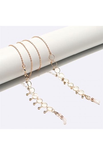 SUNMME Chaîne de Lunettes en métal Faite à la Main avec Strass Transparents à la Mode