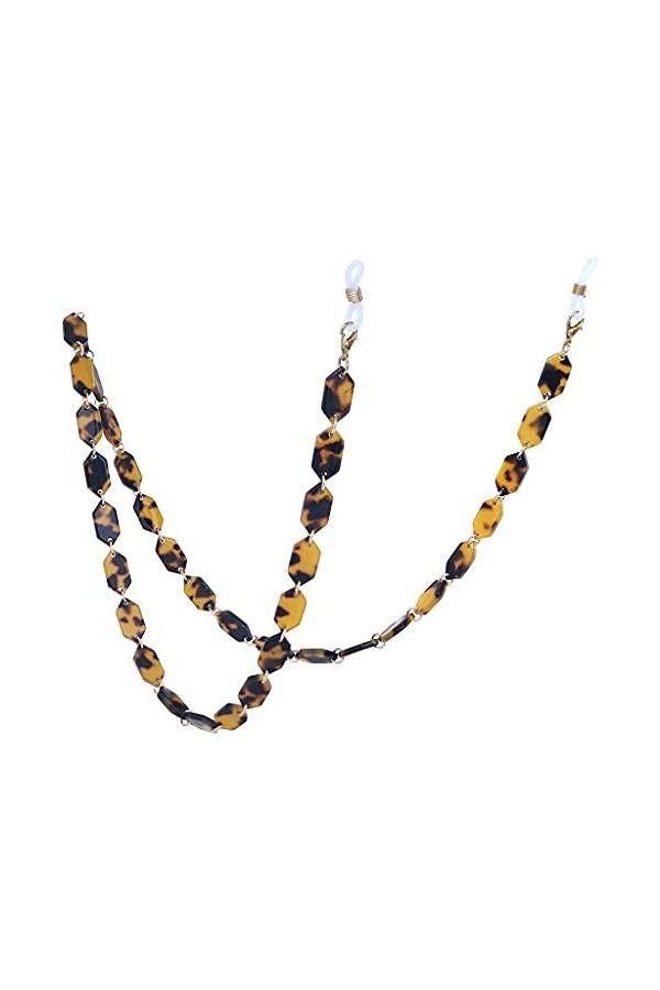 XOUVY Résine Hexagone Lunettes Chaîne Femmes Lunettes De Lecture Suspendus Collier Longe Collier Bijoux Couleur: J A 