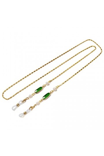 OQHAIR Chaînes anti-perte en cristal de couleur perle Accessoires Chaîne de lunettes de mode populaire Couleur : D, Taille :