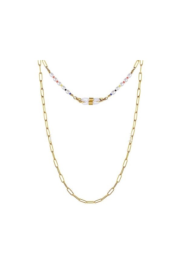 NXYDQ Collier chaîne de Lunettes chaîne Ovale Perle