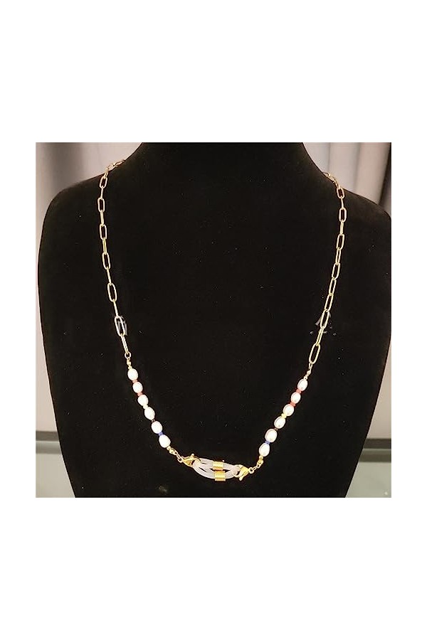 NXYDQ Collier chaîne de Lunettes chaîne Ovale Perle