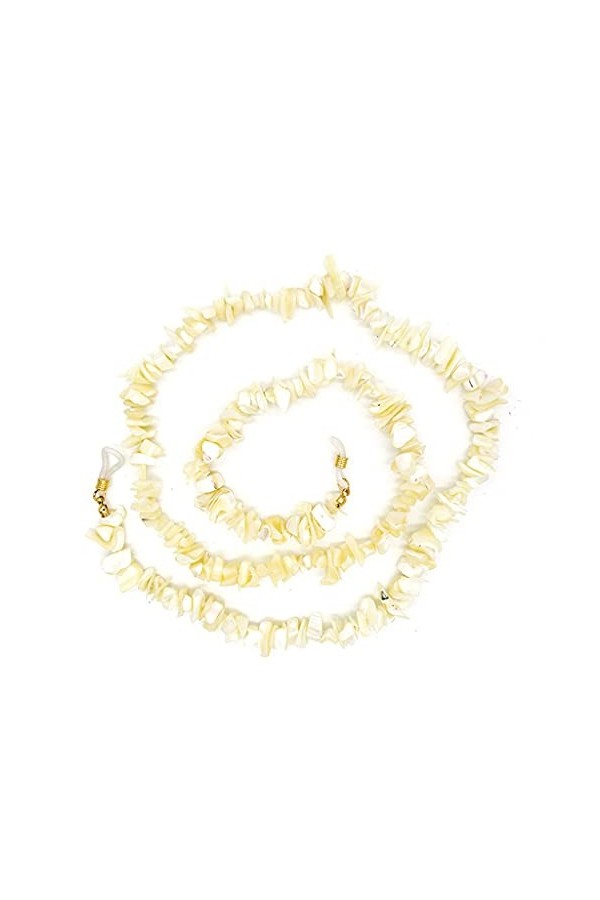 Chaîne de lunettes de style dété pour femmes à la main chaîne de coquille naturelle cordons de sangle de cordon de lunettes 