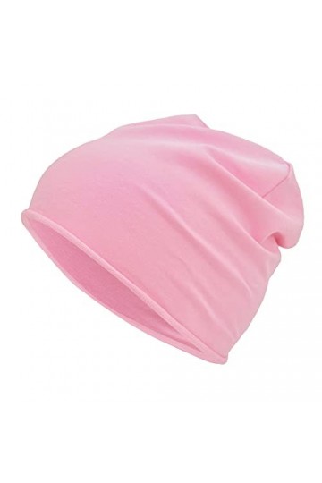 Colours & Beauty Bonnet Unisexe légère en Coton Extensible Rose | Bonnet Souple en Coton Élastique | Chapeau Style Bonnet pou