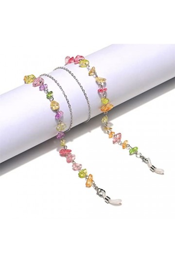 SUNMME Chaîne de Mode Couleur Transparente Pas Facile à décolorer chaîne de Lunettes à la Main Anti-Perte