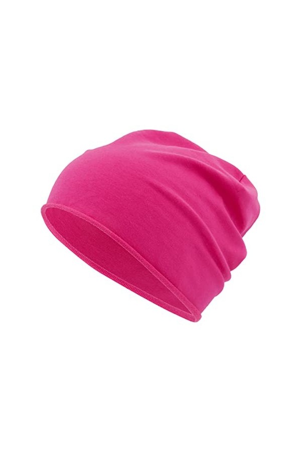 Colours & Beauty Bonnet Unisexe légère en Coton Extensible Rose | Bonnet Souple en Coton Élastique | Chapeau Style Bonnet pou