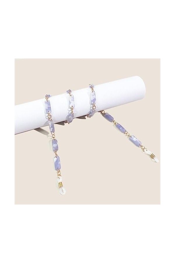 DOUBAO Panneau dacide acétique Acrylique Anti Perte Lunettes Suspendus Corde Masque Chaîne Lunettes Chaîne Color : Argento,