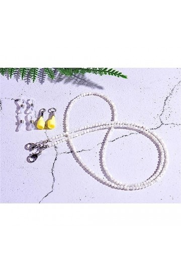 OQHAIR Perles Lunettes de Soleil Écouteurs Chaîne de Lunettes pour Sangle pour Femme Accrocher le Support de Cordon de Specta