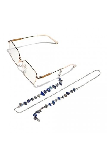 SUNMME Chaîne de Mode Lapis Lazuli Pas Facile à décolorer chaîne de Lunettes à la Main Lunettes presbytes chaîne Anti-Perte