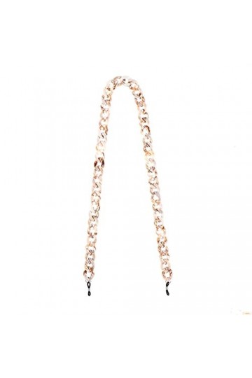 XOUVY Chaîne de Lunettes de Soleil pour Dames Lunettes de Lecture en Acrylique Chaîne Porte-Sangle de Cou Lunettes Sangle Lon