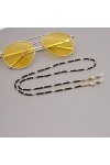 JJZXD Chic Simple Perles Noires Masque Chaîne Titulaire Mode Femmes Lunettes Chaîne Titulaire Bijoux