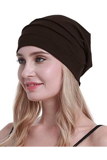 osvyo Coton Chemo Chapeaux Soft Casquettes Cancer Coiffures pour femmes perte de cheveux emballage scellé, café, taille uniqu