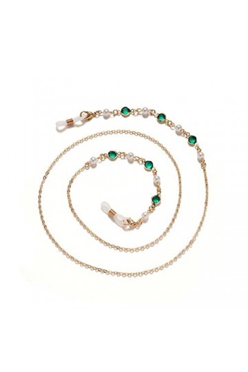 TKFDC Chaîne de sangle de cou for femmes Chaînes de lunettes de soleil perlées Lanière Cristal Lunettes Sangle Cordon Chaîne 