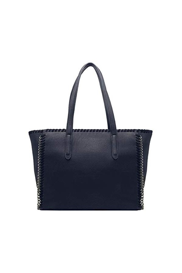 CRAZYCHIC - Sac à Main Cabas Fourre-Tout Femme Lycéenne Chaîne - Sac Grande Taille Capacité XL Cuir PU Cours Travail Fille - 