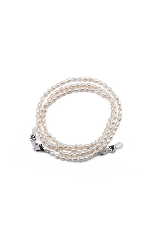 UYUME Chaîne de lunettes, Chaîne de lunettes élégante, porte-collier, lanière, perles deau douce, retenue de lunettes for fe