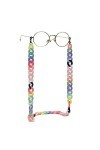 XOUVY Lunettes de Lecture chaîne de Cou Suspendue chaîne de Lunettes chaîne de Lunettes de Soleil en Acrylique Sangle de Lune