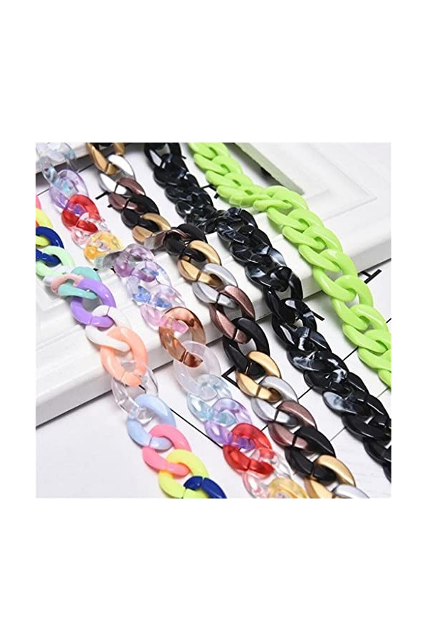 XOUVY Lunettes de Lecture Collier Suspendu chaîne de Lunettes chaîne de Lunettes de Soleil en Acrylique Sangle de Lunettes po