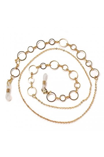 LHLLHL Collier de lanière de Lunettes de Soleil accrocher sur Le Cou Lunettes Femmes Hommes chaîne de Lunettes Color : Argen