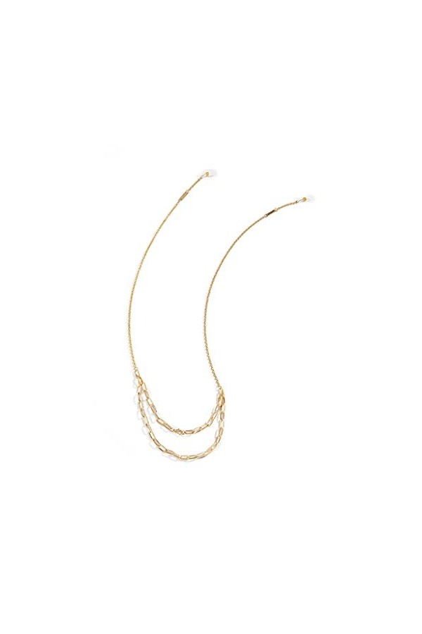 chaîne de lunettes Collier métallique Chaînes de lunettes pour femme Lanière Col Sangle Sunglasses Chaînes Bijoux Color : A,