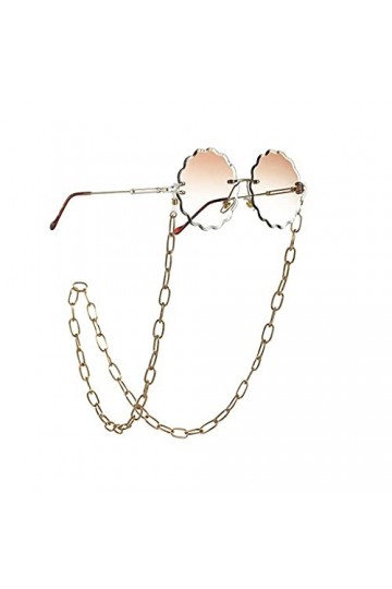 chaîne de lunettes Chaînes de lunettes Lanière en métal Femmes Longue Chaîne en treillis pour lunettes Sunglasses Cordes Acce