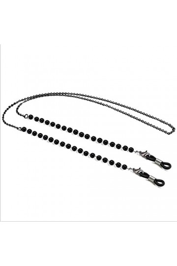 GJRFYJ Perle Black Perle Lunettes Lecture Lunettes Lunettes de soleil Sanging Chaîne Lunettes de soleil Spectacles Titulaire 