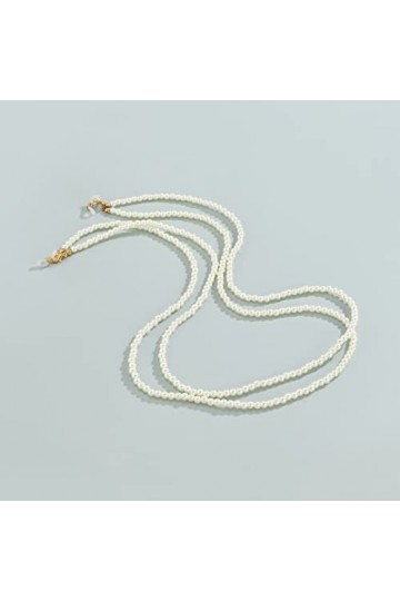 LHLLHL Chaîne Imitation Perle Perlée Lunettes Chaîne Longe Lunettes De Soleil Chaîne À Lextérieur Casual Lunettes De Soleil 